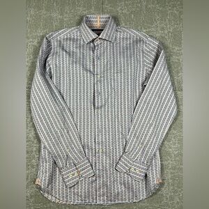 Hammer Made Button Down Long Sleeve Colorful Dress Shirt Mens Sz 38/15